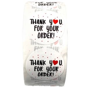 M Stickers 1" Thank You For Your Order 500ct Labels